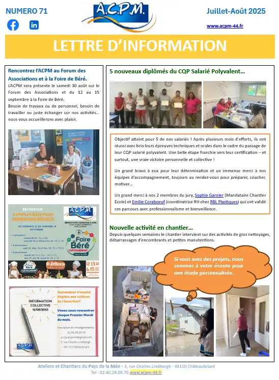 Lettre d'information ACPM 44 juillet - aout 2025