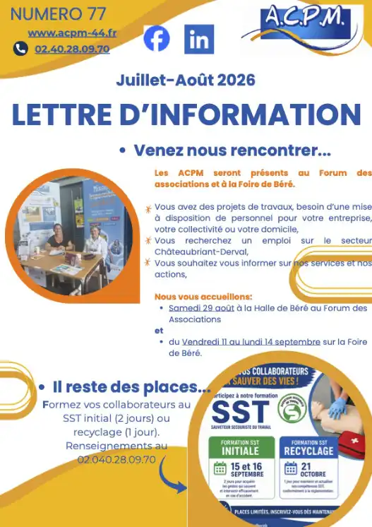 Lettre d'information ACPM 44 juillet - août 2026